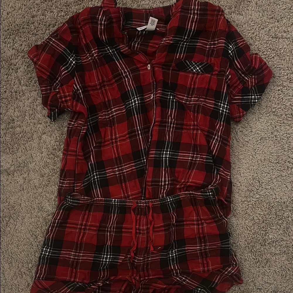 Victoria's Secret - Red and Black Plaid Pajamas